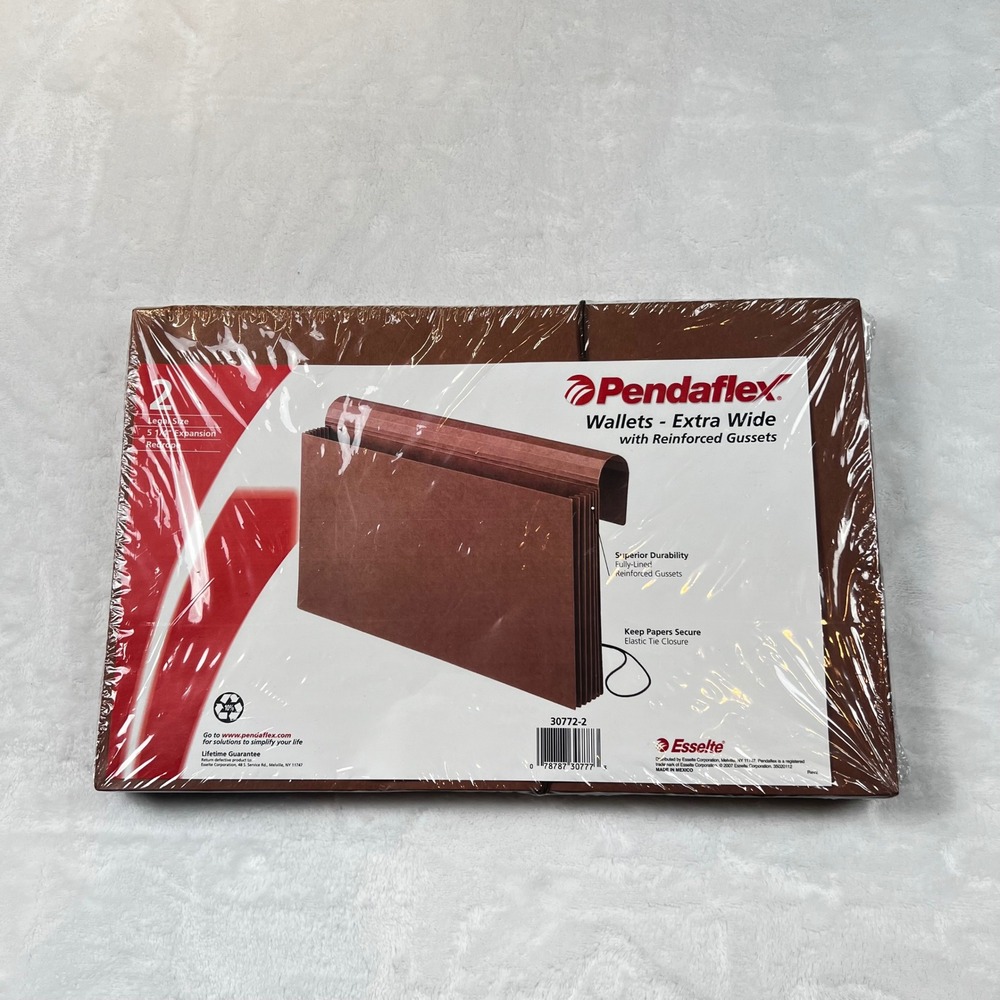Pendaflex Legal Size Extra Wide Wallets Redrope 5.25 Expansion